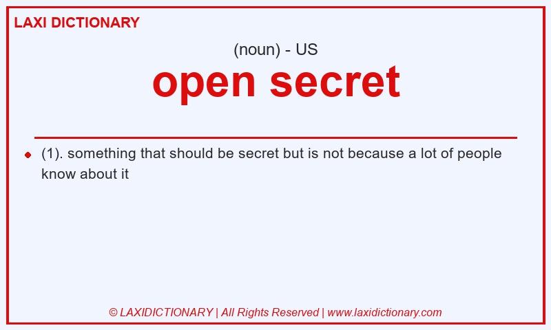 Definition open secret in American English