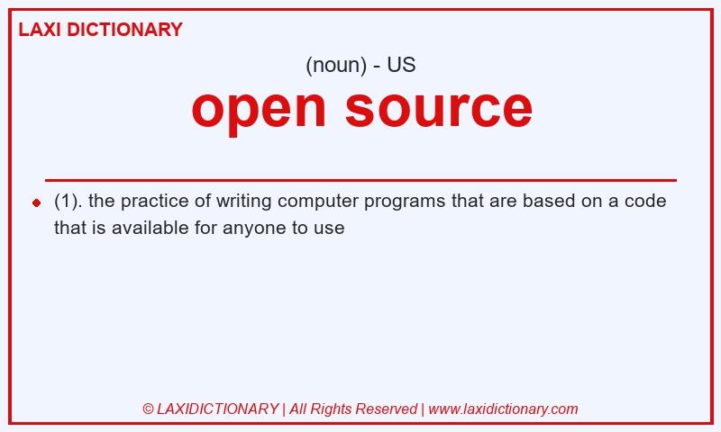 Definition open source in American English