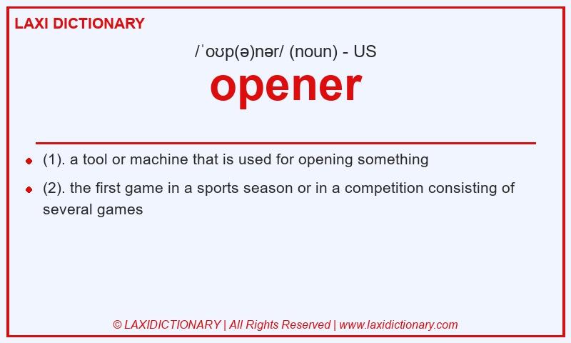Definition opener in American English