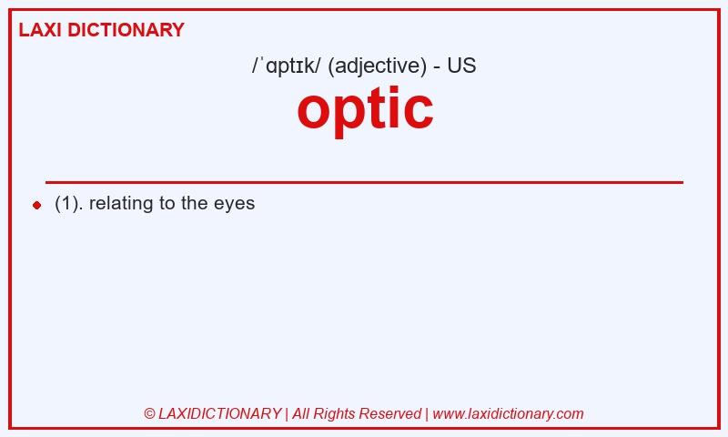 Definition optic in American English