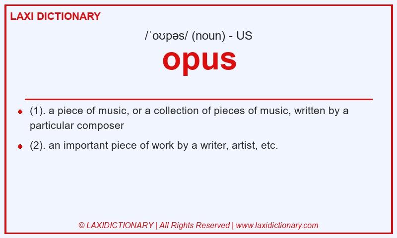 Definition opus in American English
