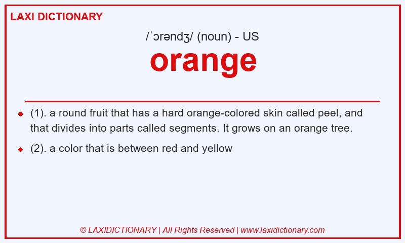 Definition orange in American English