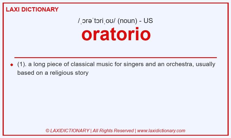 Definition oratorio in American English
