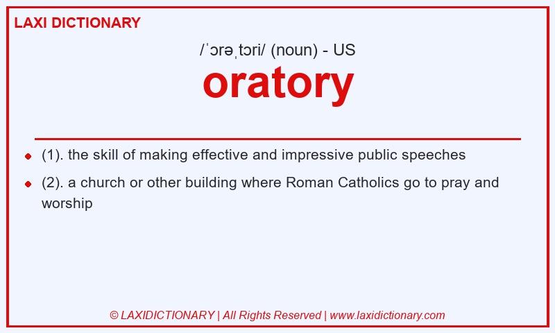Definition oratory in American English