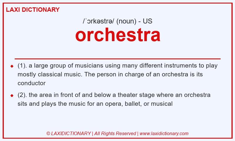 Definition orchestra in American English