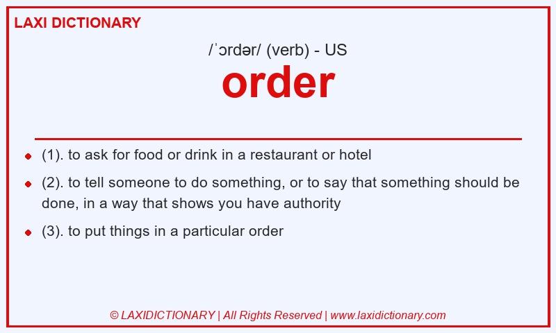 Definition order in American English