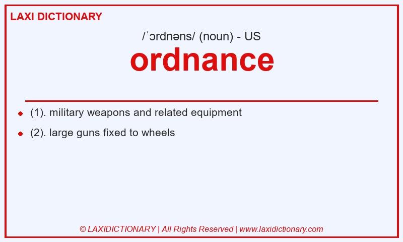 Definition ordnance in American English