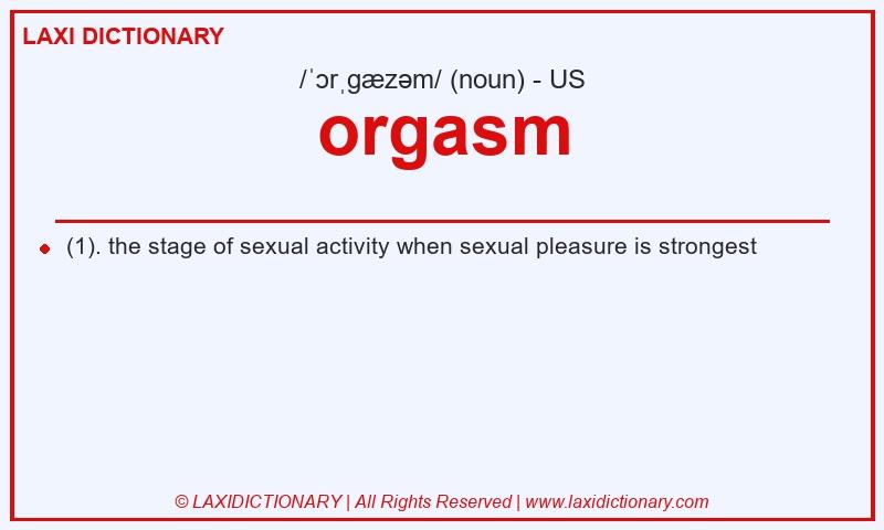 Definition orgasm in American English