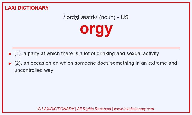 Definition orgy in American English