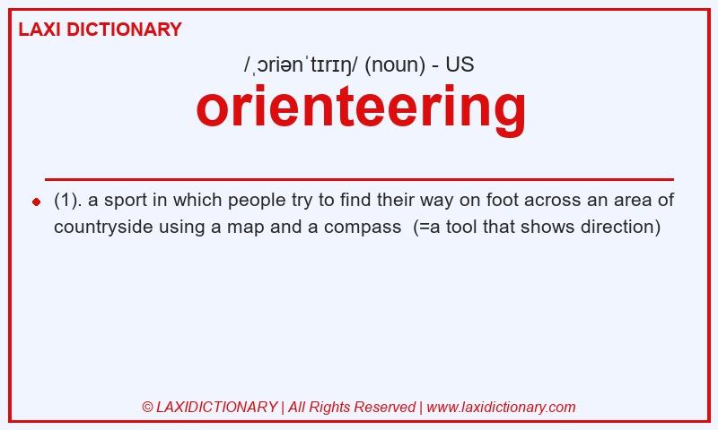 Definition orienteering in American English