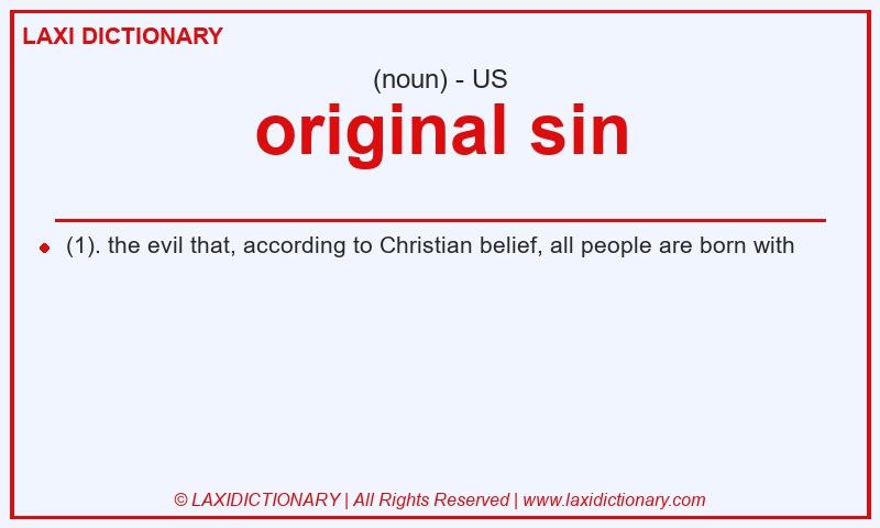 Definition original sin in American English