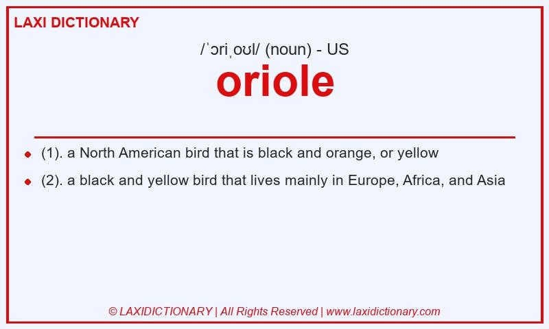 Definition oriole in American English