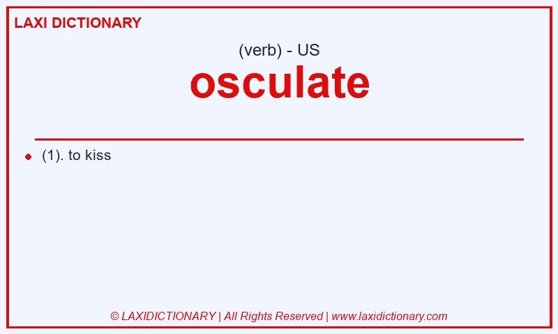 Definition osculate in American English
