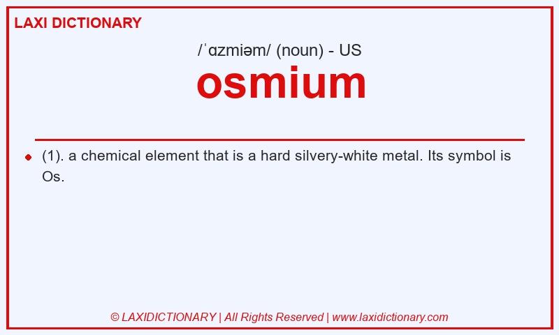 Definition osmium in American English