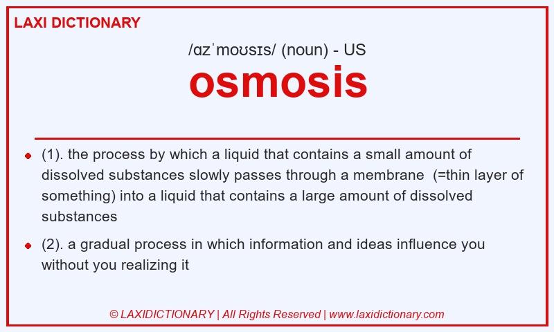 Definition osmosis in American English