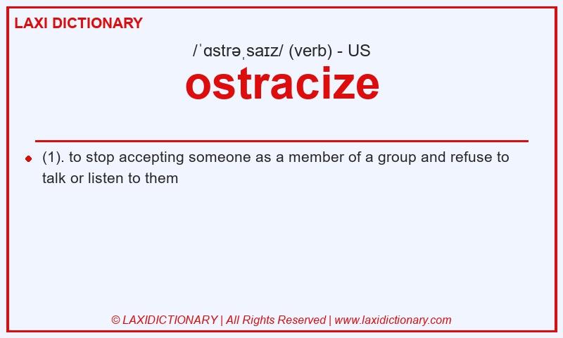 Definition ostracize in American English