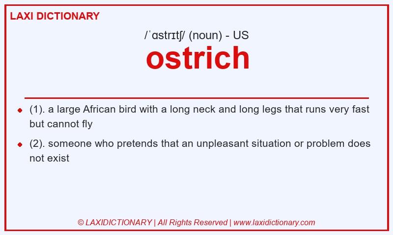 Definition ostrich in American English