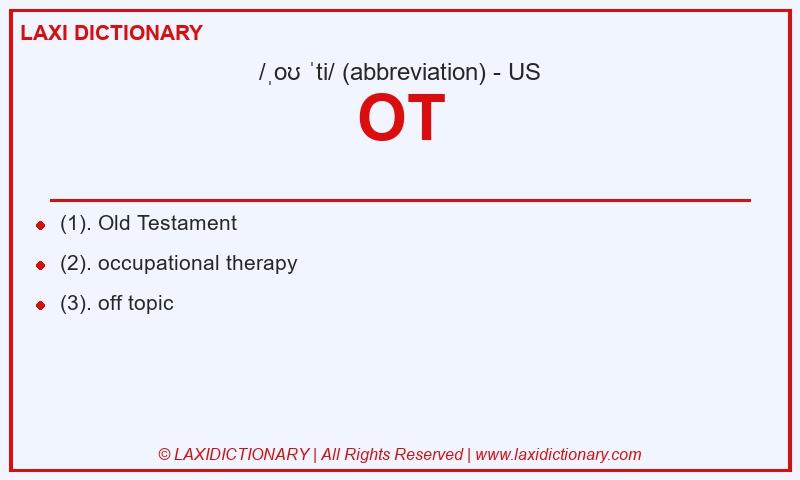 Definition OT in American English