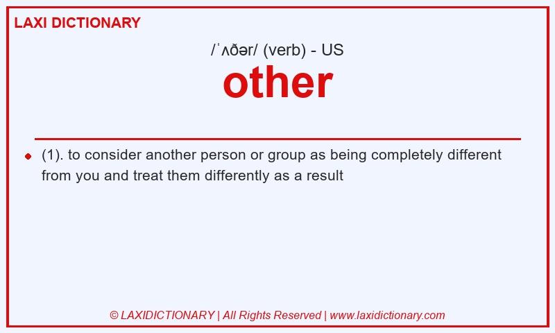 Definition other in American English