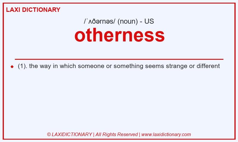 Definition otherness in American English