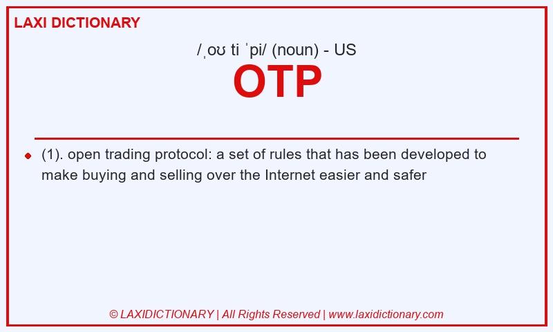 Definition OTP in American English