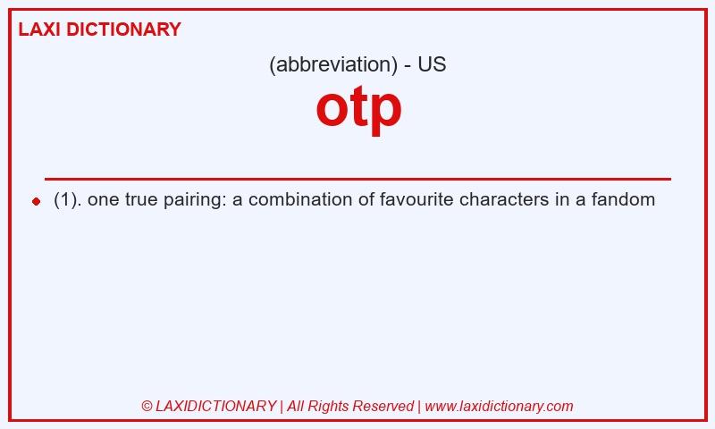 Definition otp in American English