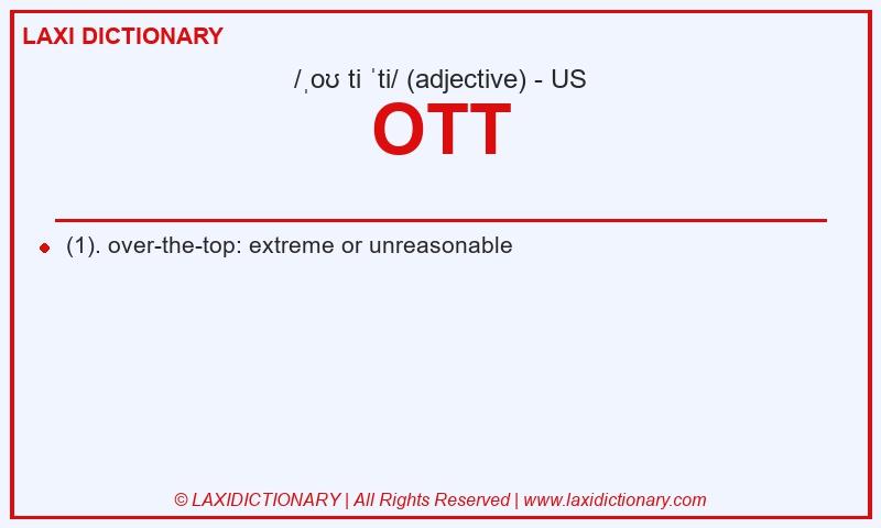 Definition OTT in American English