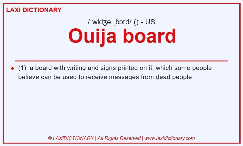 Definition Ouija board in American English