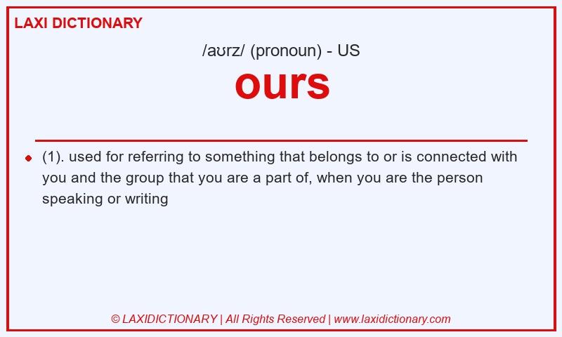 Definition ours in American English