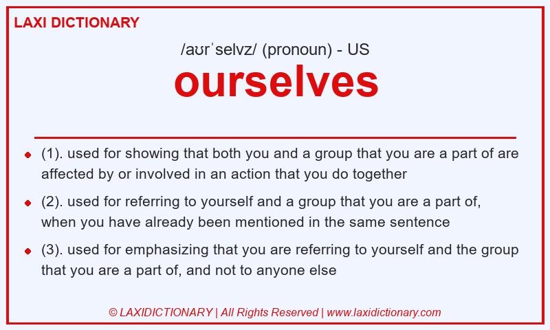 Definition ourselves in American English