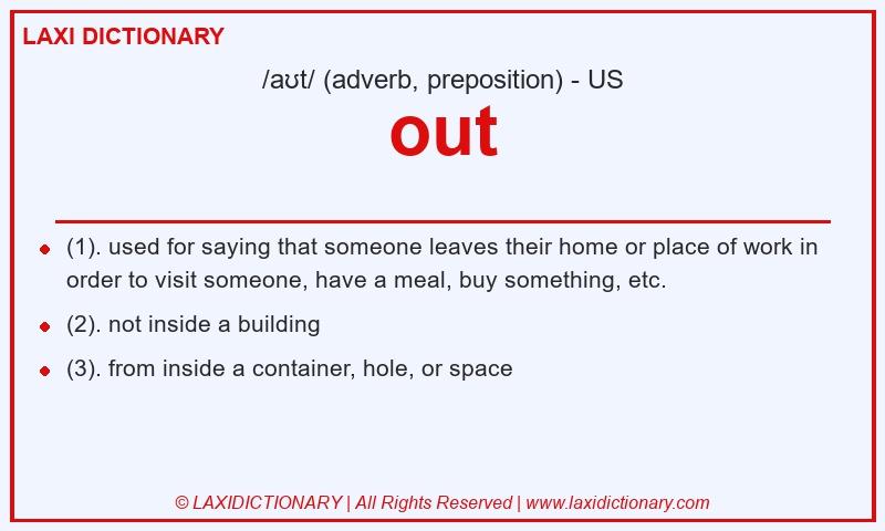 Definition out in American English