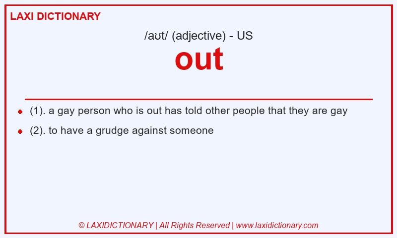 Definition out in American English