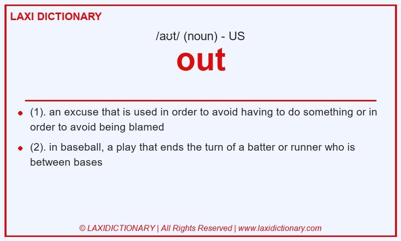 Definition out in American English