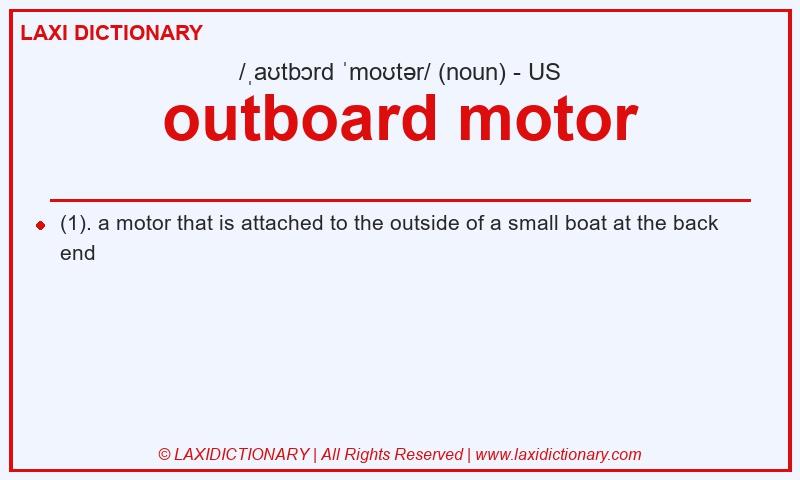Definition outboard motor in American English