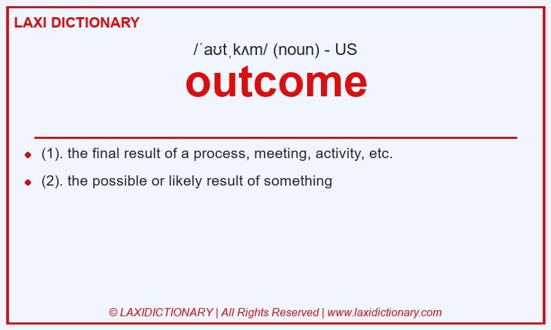 Definition outcome in American English