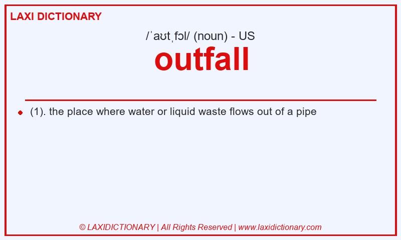 Definition outfall in American English