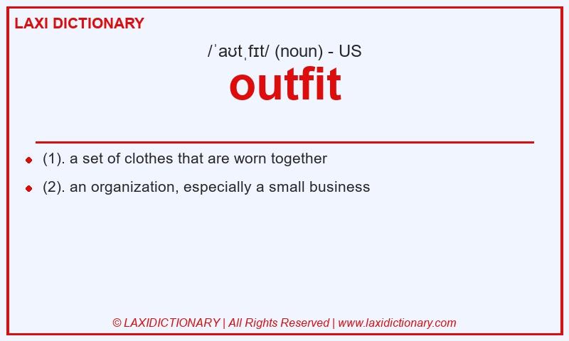 Definition outfit in American English