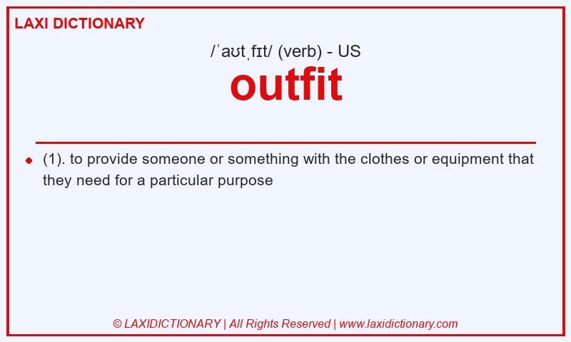 Definition outfit in American English