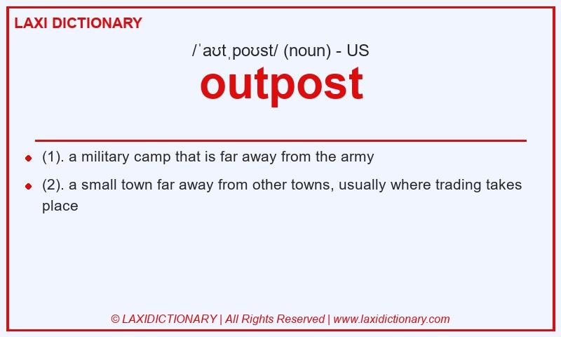 Definition outpost in American English