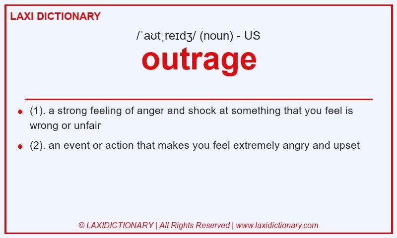 Definition outrage in American English