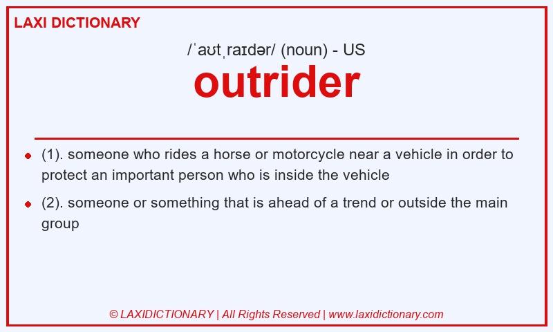 Definition outrider in American English