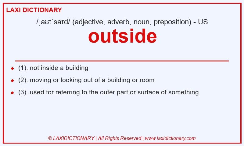 Definition outside in American English