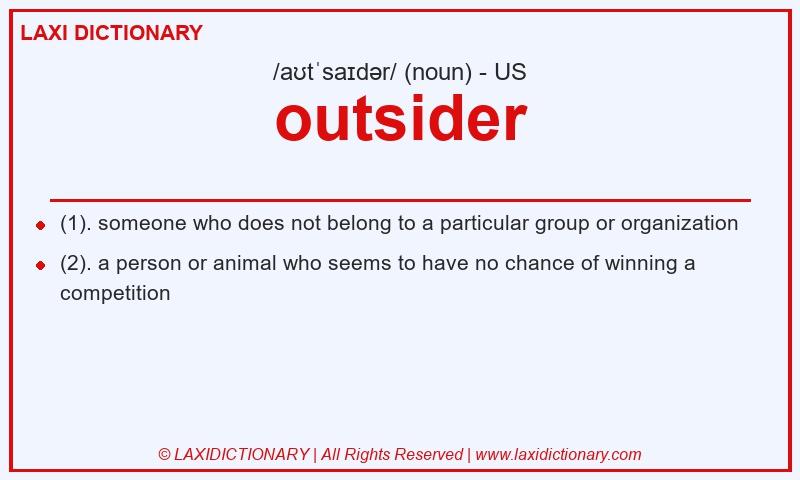 Definition outsider in American English