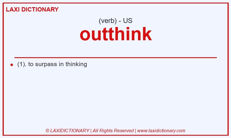 Definition outthink in American English