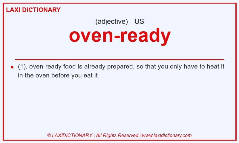 Definition oven-ready in American English