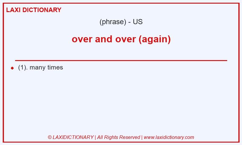 Definition over and over (again) in American English