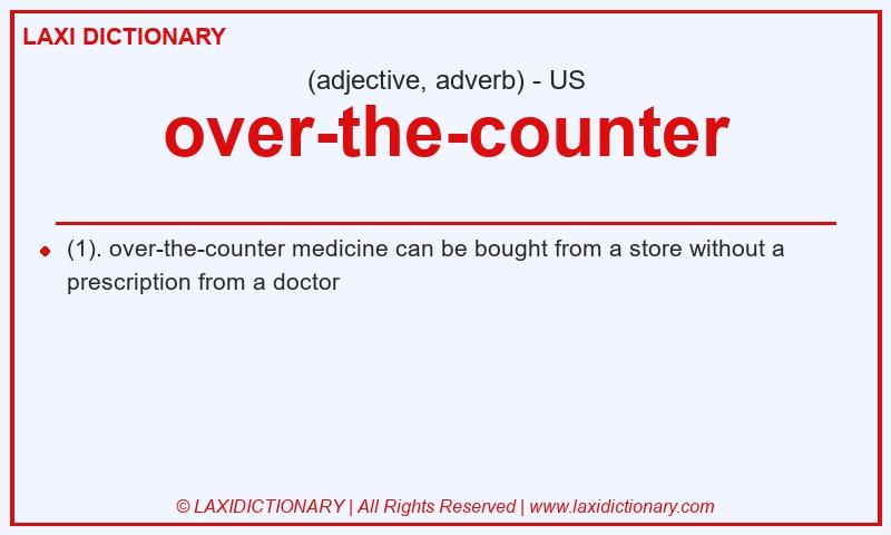 Definition over-the-counter in American English