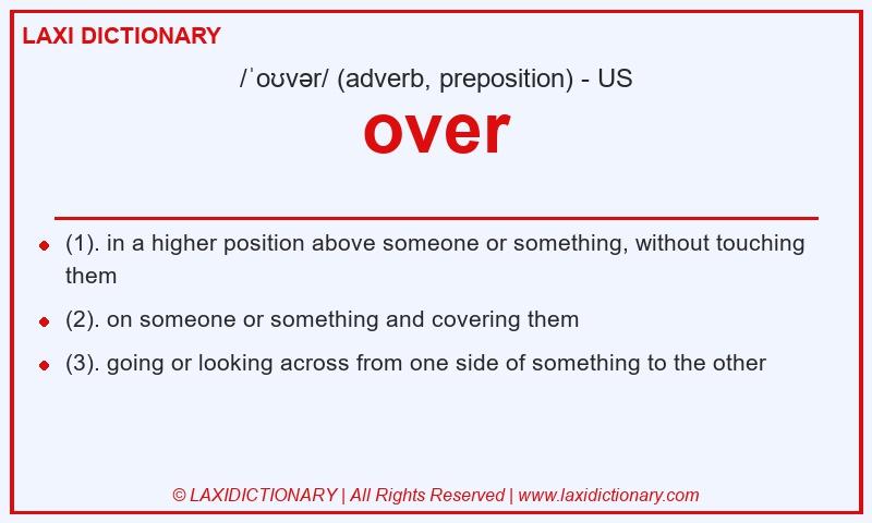 Definition over in American English