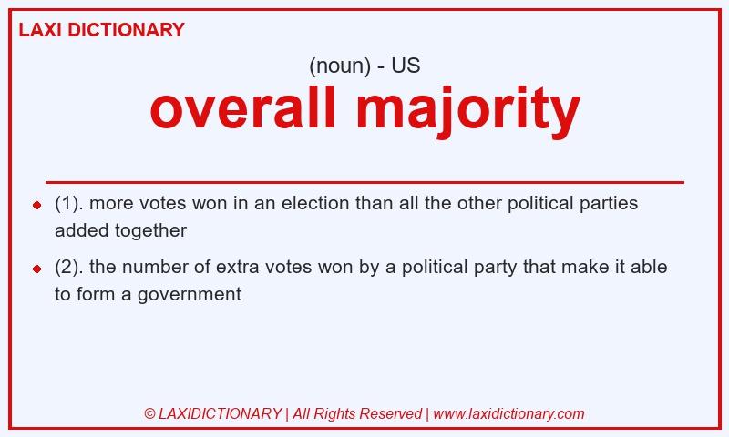 Definition overall majority in American English