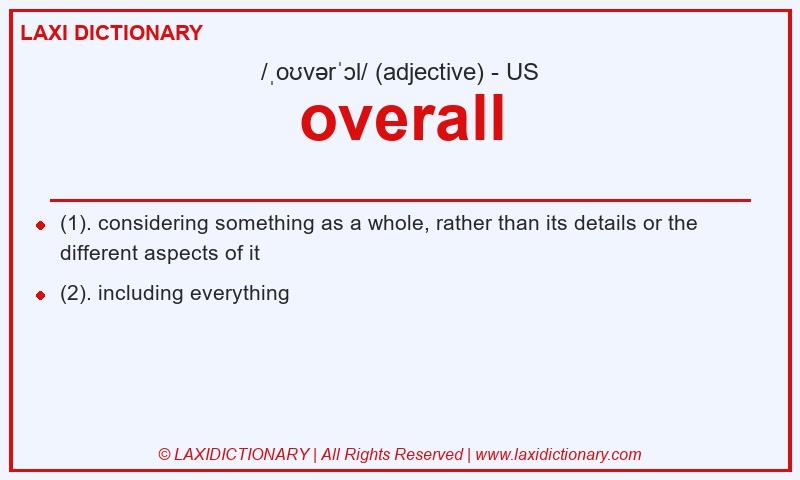 Definition overall in American English